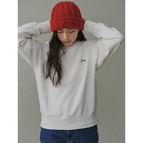 back print peachskin sweatshirts (ivory)