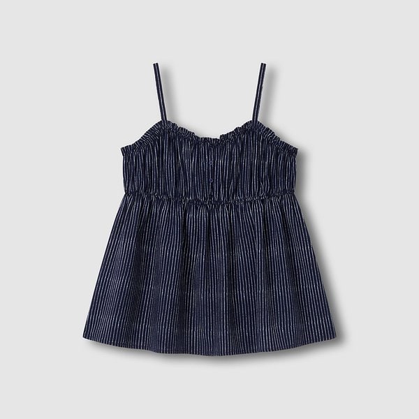 여 리오셀 스트라이프 민소매 파자마 셔츠 J206201080058