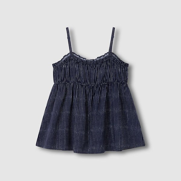 여 리오셀 스트라이프 민소매 파자마 셔츠 J206201080058