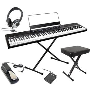 ALESIS Concert 본격 페달+거치대+의자+헤드폰 세트 전자 피아노 88건반