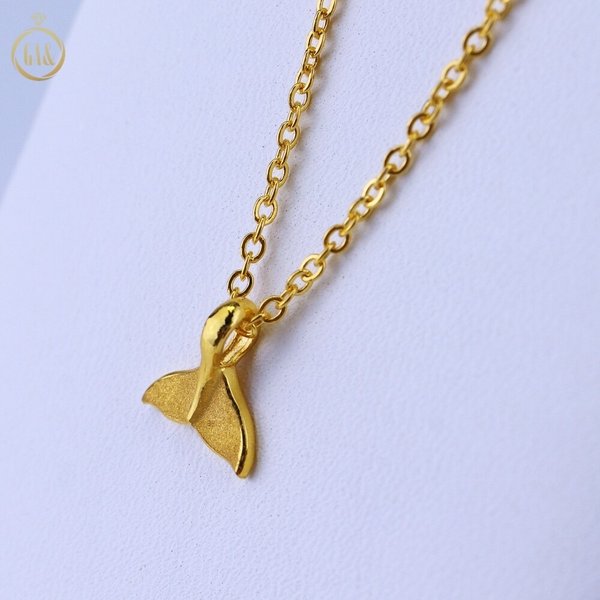 [가앤] 24k순금 고래꼬리 체인 목걸이3.75g