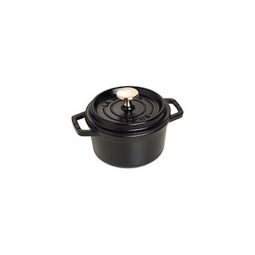  일본 스타우브 냄비0108 Staub Mini Cocotte Round 5.5 inches 14 cm 블랙 Induction Compatible