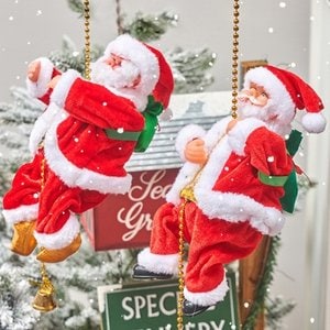 텐바이텐 크리스마스 줄타는 산타 인형 움직이는 산타클로스 장난감 트리장식