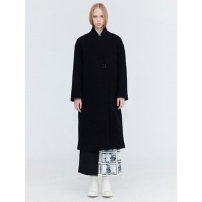 High Neck Wool Coat_Black