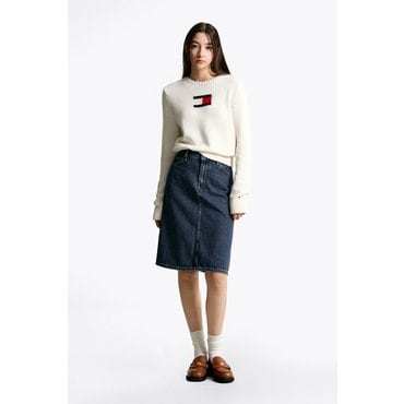 타미힐피거 T22F6KTO032WT1 아메리카 플래그 크루넥 스웨터