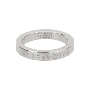 MM6 Maison Margiela (W) MM6 메종 마르지엘라 뉴메릭 미니멀 시그니처 링 실버 팔라듐