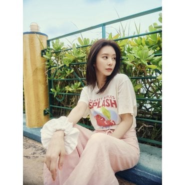 시슬리 SPLASH 비오넷 그래픽 티셔츠
