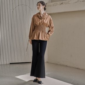 BOOT-CUT WOOL PANTS_BLACK