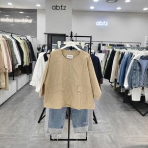 AFZ2NU33/여름 노카라 캐주얼 칠부 루즈핏 점퍼
