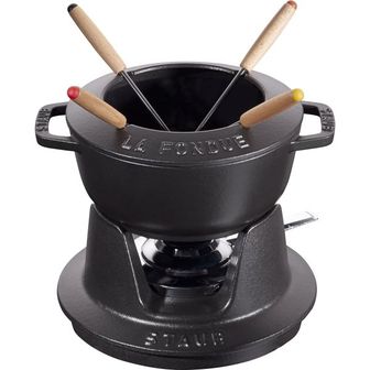  일본 스타우브 냄비0108 staub Speciality 40511970 Fondue Set 블랙 6.3 inches 16 cm Casting