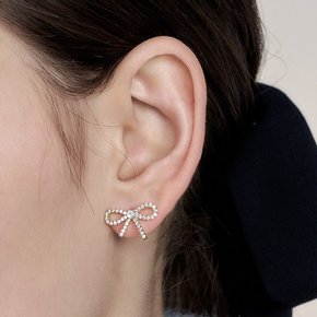 [레드벨벳 웬디, 한혜진, 스테이씨 수민, 엔믹스 해원 착용] plain cubic ribbon earring