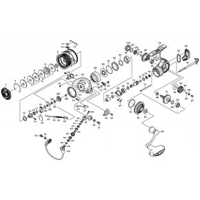 다이와 정품 부품 20 루비우스 LT3000-C 스퍼 (2-12) 부품 번호 9 부품 코드 128D72