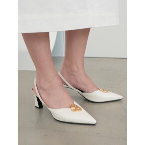 MD1065 Wave Line Point Slingback-Ivory