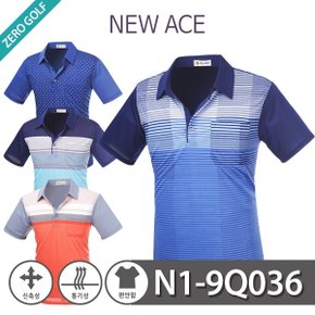 [NEW ACE] 뉴에이스 하프 배색 면 카라 반팔티셔츠 Model No_N1-9Q036