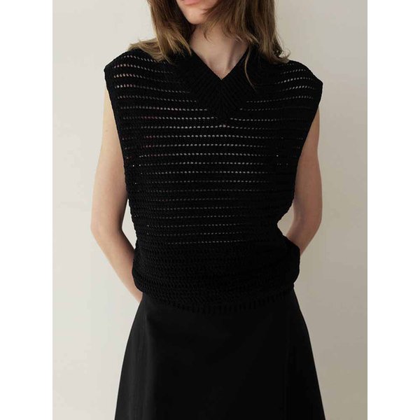 SUSTAINABLE PAPER VEST_BLACK