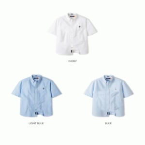 후아유 공용 스티브 옥스포드 반팔 셔츠 / Steve Oxford Short Sleeve Shirts_A WHYWE2511U