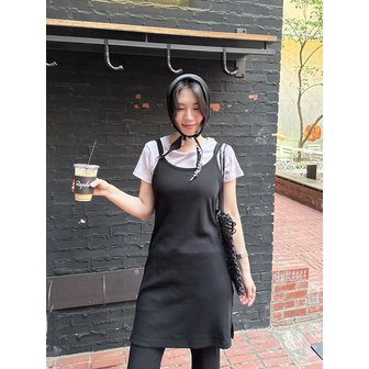 비플랫 베네통 미니비비 슬리브리스 원피스 (Black)