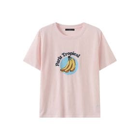 바나나 프린팅 루즈핏 반팔 티셔츠  DQ2LW042A _P428318143