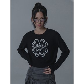 CASHMERE CLOVER JACQUARD KNIT_BLACK