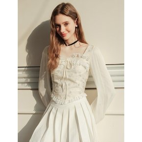 Cest_Petite heart lace blouse