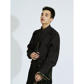 BLACK OVERSIZED MILITARY SHIRTS