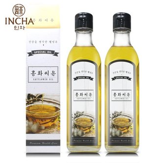 인차 홍화씨유 홍화씨오일 600ml [300ml x 2병]