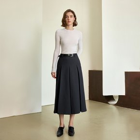 YY_A-line commuter pleated skirt