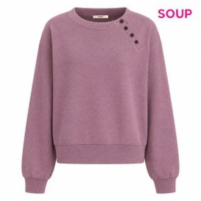 사선 버튼넥 퍼프 티셔츠 (S69TS09)