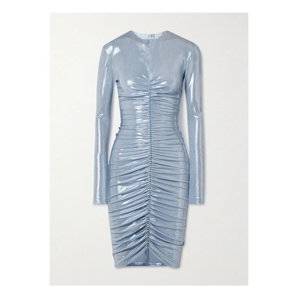 노마카말리 주름 스트레치 라메 드레스 라이트 블루 1647597338960073