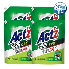 액츠 세탁세제 퍼펙트 딥클린 2.2L 리필 x 4개