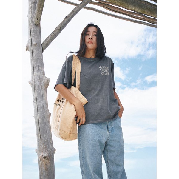 Skuv Dyed Print T-Shirts Charcoal