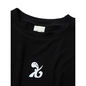 SYMBOL Crop long-sleeved T-Shirt (BLACK)