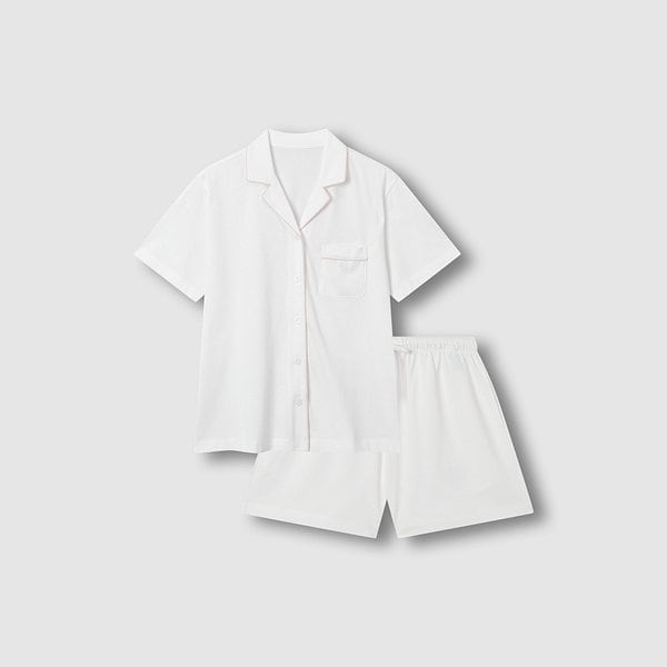 여 JAJU AIR 코튼 3부 파자마 세트 J216201073001