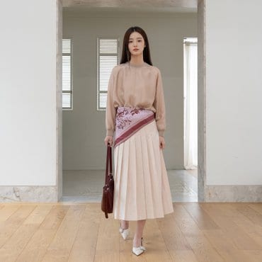 키이스 시스루 슬리브 블라우스 KE25S1FRB2381