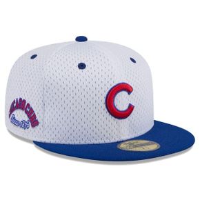 [해외] 1037184 뉴에라 모자 MLB [시카고 컵스] Throwback Mesh 59FIFTY Fitted Hat - White