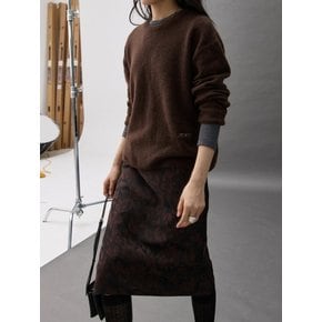 KONOHA JACQUARD SKIRT - BROWN