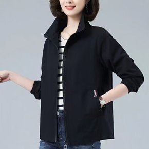 춘추 캐주얼 중년 여성 자켓 봄가을 루즈핏 엄마 코트 캐주얼 기질 차이나넥 상의