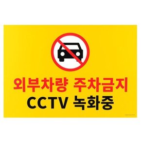 주차금지 표지판 대형 포맥스 CCTV 녹화중 안내판-WCFA355