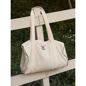 [Large] Logo sports duffel bag_ Ivory