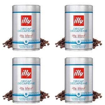  일리 디카페인 커피빈 원두 홀빈 커피 illy Decaffeinated 250g 4개