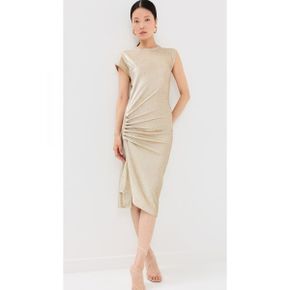 4956972 Rabanne Gold Drape Pression Dress