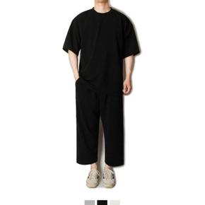 오버핏반팔 와이드 팬츠셋업 국내생산 (S14222776)