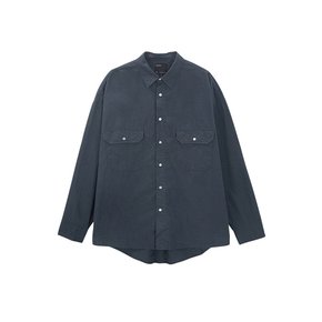 Garment dyeing classic shirt (navy)