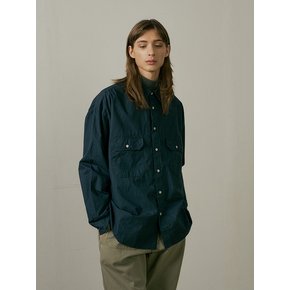 Garment dyeing classic shirt (navy)