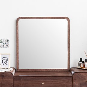 마이스터월넛 서클 사각 거울 원목 화장대 벽걸이 예쁜 우드 벽면 반신