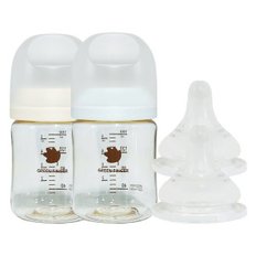 베베그로우 PPSU 젖병 트윈팩 크림민트 + 젖꼭지(2P) 160ml 280ml