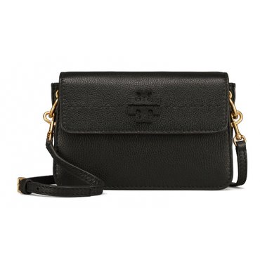  (트리 자작 나무) Tory Burch Mcgraw CrossBody BAG 40410 BLACK 가죽 블랙 숄더백 ()