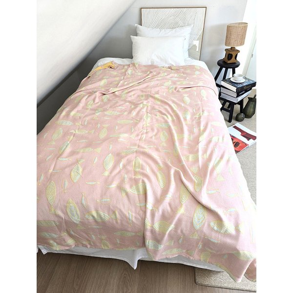 선셋 피쉬 거즈 블랭킷 겸 이불 소파커버