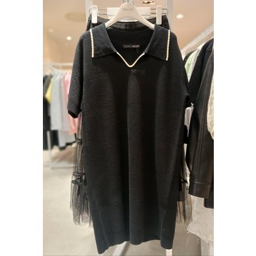 반에이크 브이 카라 스트라이프 원피스 VB54KOMV01Z
