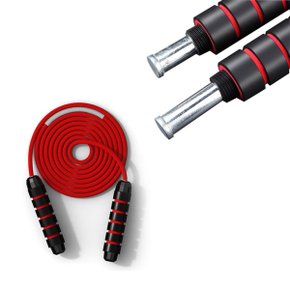 챌린지 베어링 줄넘기 6mm 로프+손잡이 무게추 헬스